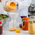 TableCraft Products PP32A 32 Oz. Assorted Top Clear Option Dispenser