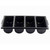 TableCraft Products 1524B Black HDPE Cutlery Bin