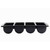 TableCraft Products 1524B Black HDPE Cutlery Bin