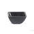 TableCraft Products RAMS2BK 2 Oz. Square Melamine Black Ribbed SaferFoods Solutions Ramekin - 12/Case