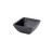 TableCraft Products RAMS2BK 2 Oz. Square Melamine Black Ribbed SaferFoods Solutions Ramekin - 12/Case