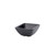 TableCraft Products RAMS2BK 2 Oz. Square Melamine Black Ribbed SaferFoods Solutions Ramekin - 12/Case