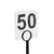 TableCraft Products N150 4" 1-50 Stainless Steel Number Card Sign Set