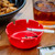 TableCraft Products ST365R-1 3 3/4" Dia. x 1 3/4" Red Melamine Deepwell Economy Ashtray