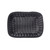 TableCraft Products M2485 11 1/2" W x 8 1/2" D x 3 1/2" H Black Rectangular Polypropylene Ridal Collection Basket - 6/Case