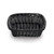TableCraft Products M2485 11 1/2" W x 8 1/2" D x 3 1/2" H Black Rectangular Polypropylene Ridal Collection Basket - 6/Case