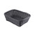 TableCraft Products M2485 11 1/2" W x 8 1/2" D x 3 1/2" H Black Rectangular Polypropylene Ridal Collection Basket - 6/Case