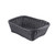 TableCraft Products M2485 11 1/2" W x 8 1/2" D x 3 1/2" H Black Rectangular Polypropylene Ridal Collection Basket - 6/Case
