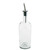 TableCraft Products H932 17 1/2 Oz. Clear Glass Olive Oil Bottle With Stainless Steel Pourer