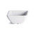 TableCraft Products RAMS4W 4 Oz. Square Melamine White Ribbed SaferFoods Solutions Ramekin - 12/Case