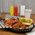TableCraft Products 1086BK 12 3/4" W x 9 1/2" D x 1 1/2" H Texas Platter Basket - 36/Case