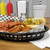 TableCraft Products 1086BK 12 3/4" W x 9 1/2" D x 1 1/2" H Texas Platter Basket - 36/Case