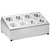 TableCraft Products 7082 19 3/4" W x 12" D x 8" H Two Tier 8 Holes Stainless Steel Flatware Cylinder Holder