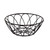 TableCraft Products 10534 6" W x 2 1/4" H Round Metal Black Powder Coat Finish Petal Collection Serving Basket