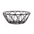 TableCraft Products 10534 6" W x 2 1/4" H Round Metal Black Powder Coat Finish Petal Collection Serving Basket