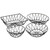TableCraft Products 10534 6" W x 2 1/4" H Round Metal Black Powder Coat Finish Petal Collection Serving Basket