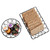TableCraft Products 10534 6" W x 2 1/4" H Round Metal Black Powder Coat Finish Petal Collection Serving Basket