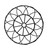 TableCraft Products 10534 6" W x 2 1/4" H Round Metal Black Powder Coat Finish Petal Collection Serving Basket