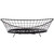 TableCraft Products GMT2412 24" W x 12" D x 6" H Black Oblong Metal Grand Master Transformer Collection Basket