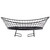 TableCraft Products GMT2412 24" W x 12" D x 6" H Black Oblong Metal Grand Master Transformer Collection Basket