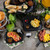 TableCraft Products 10331 14" W x 10" D Black Rectangular Melamine Faux Cast Iron Tray