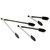 TableCraft Products 4012BK 12" Stainless Steel Heat Resistant Locking Tongs With Black Silicone Tip