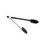 TableCraft Products 4012BK 12" Stainless Steel Heat Resistant Locking Tongs With Black Silicone Tip