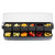 TableCraft Products BCD6000BK 20 1/8" W x 6 3/4" D x 6 1/2" H Black And Clear Plastic Cash & Carry First in First Out Garnish Station