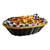 TableCraft Products 975B 9" W x 6 1/2" D x 2 1/2" H Oval Black Vinyl Hand Woven Basket With Gold Metal Trim