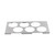 TableCraft Products T6 6 Hole Stainless Steel Squeeze Bottle Template
