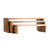 TableCraft Products RACA300 Rectangular 3 Piece Nesting Set Acacia Wood Cascade Risers