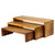 TableCraft Products RACA300 Rectangular 3 Piece Nesting Set Acacia Wood Cascade Risers