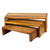TableCraft Products RACA300 Rectangular 3 Piece Nesting Set Acacia Wood Cascade Risers