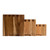 TableCraft Products RACA300 Rectangular 3 Piece Nesting Set Acacia Wood Cascade Risers