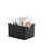 TableCraft Products 56B 3 1/4" x 2 1/2" x 2" Black Plastic Sugar Packet Rack