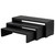 TableCraft Products RBK300 3 Piece Nesting Set Rectangular Black Cascade Risers