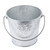 TableCraft Products GT87 1.25 Gal. 8" Dia. x 7" H Round Galvanized Steel Galvanized Collection Pail
