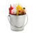 TableCraft Products GT87 1.25 Gal. 8" Dia. x 7" H Round Galvanized Steel Galvanized Collection Pail