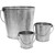 TableCraft Products GTSS87  1 1/4 Gal. 8" Dia. x 7"H Round Stainless Steel Brickhouse Collection Pail