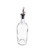 TableCraft Products 10379 17 1/2 Oz. Clear Glass With Stainless Steel Pourer Oil & Vinegar Bottle