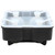 TableCraft Products BSRT2 4 Compartment 1.75" Black Sphere Cash & Carry Ice Tray
