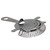 TableCraft Products 10556 4 1/2" W x 6" D x 3/4" H 4-Prong Black Acid Etch Finish Stainless Steel Strainer