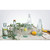 TableCraft Products 6631 3 3/4" W x 3 3/4" D x 12" H 34 Oz. With Cork Stopper Green Tint Glass Authentic Collection Apothecary Bottle