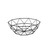 TableCraft Products 10464 10" W x 3 1/2" H Black Round Powder Coated Steel Delta Series Wire Basket