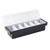 TableCraft Products 102 19 1/2" W x 6" D x 4 1/4" H Black ABS Plastic Bar Condiment Holder