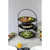 TableCraft Products TW771 7 3/4" Dia. x 1 3/4"H Round Polypropylene Black Tortilla Warmer
