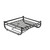 TableCraft Products 10075 11 1/4" W x 12 1/4" D x 3 3/4" H Metal Black Powder Coat Industrial Collection Cutlery Holder Rack