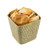 TableCraft Products 10741 4" Square Gold Aluminum Snack Basket
