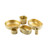 TableCraft Products 10741 4" Square Gold Aluminum Snack Basket
