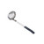 TableCraft Products AM5314BK 4 Oz. Stainless Steel Antimicrobial Ladle with 11 1/2" L Black Vinyl Coated Handle